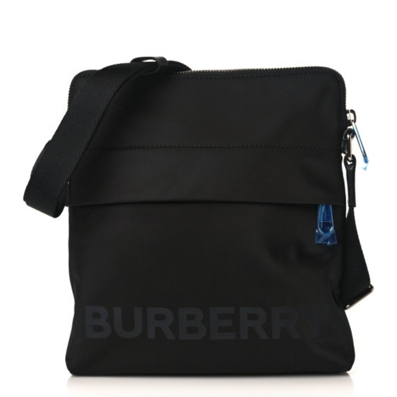 Burberry Bags Burberry Logo Print Nylon Crossbody Bag Black Poshmark